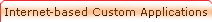 Internet-based Custom Application